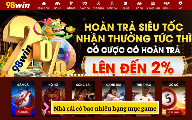 Thương hiệu có tới 7 mục game